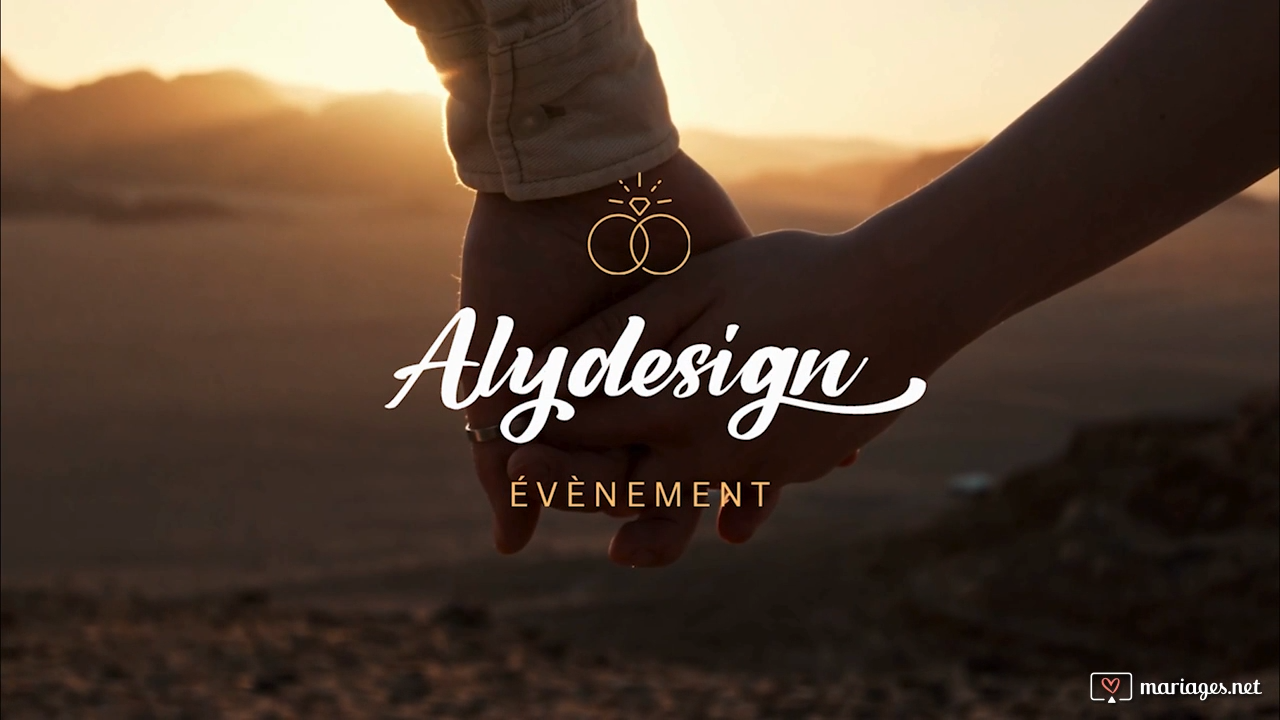 sur cette photo envoie demain enlacé d'un homme et une femme avec le logo Ali design marqué événement